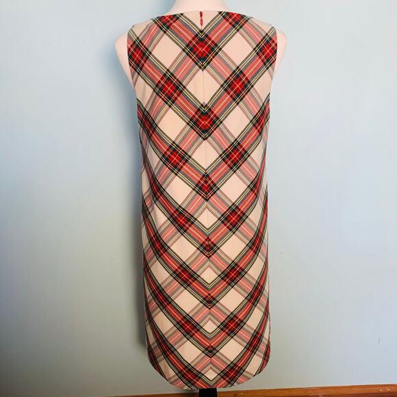 Trina Turk 'Brynne' Holiday Tartan Plaid Sleeveless Shift Dress Size 4 - Picture 7 of 11
